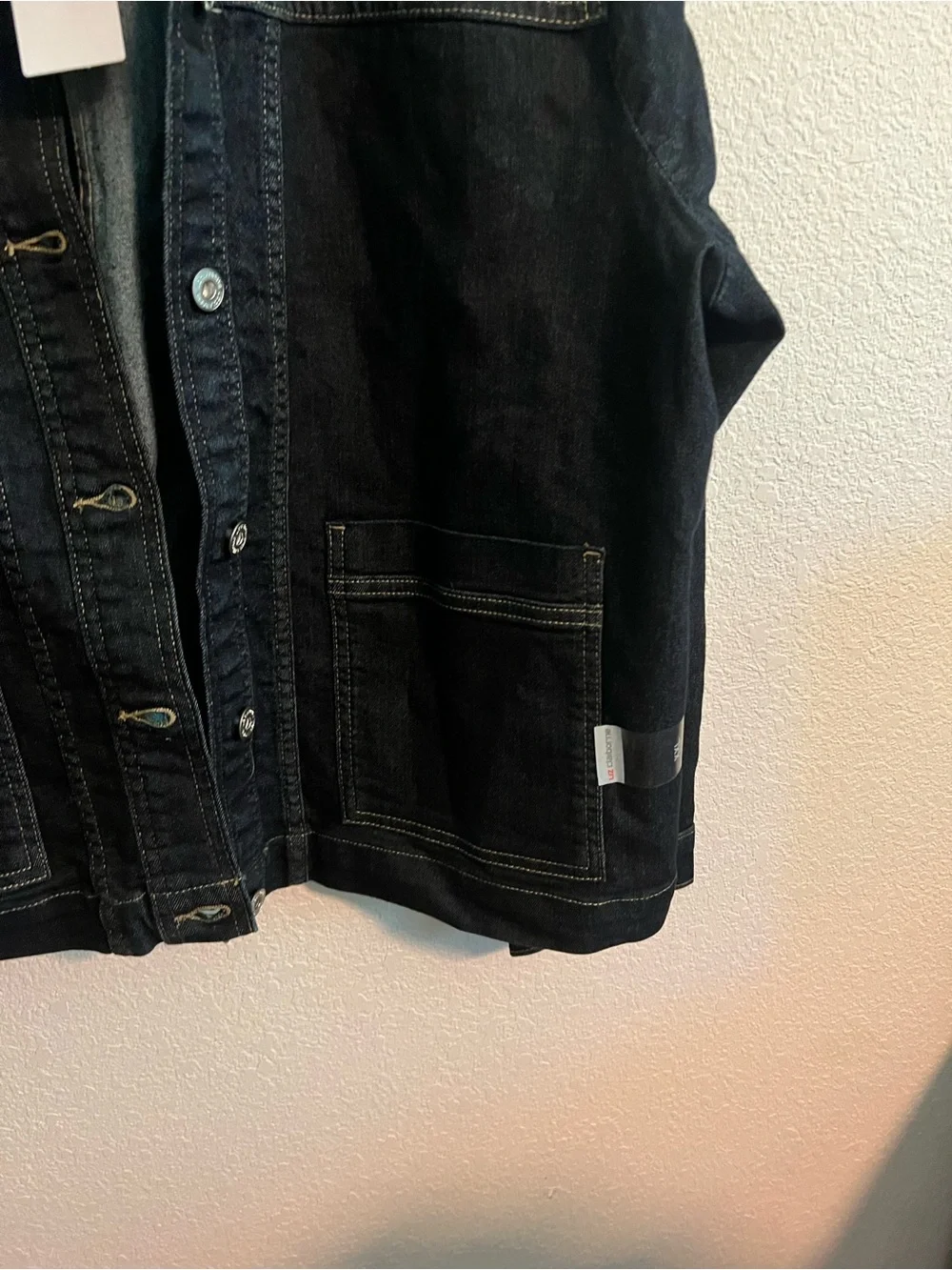 NWT Liz Claiborne Black Denim Jacket with Patch Pockets XXL - Picture 6 of 10